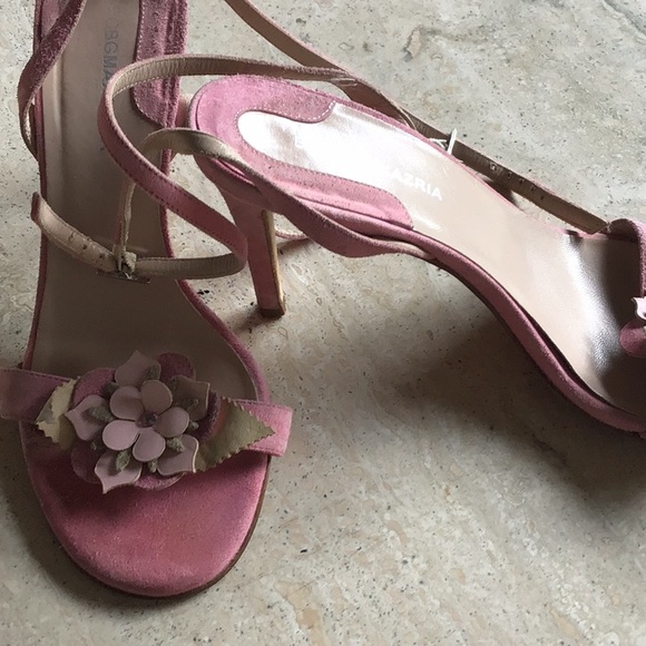 BCBG MaxAzria Rose and Tan Colored Suede Heels - Picture 3 of 8